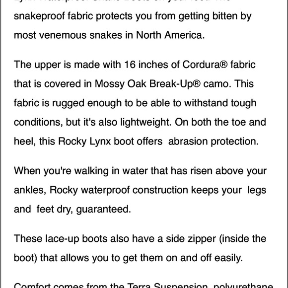 Rocky Waterproof Lynx Snake Boots NEW - Picture 11 of 12